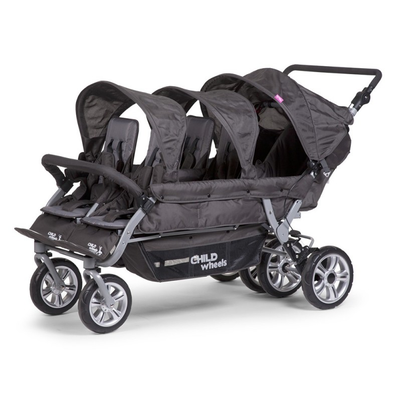 Acheter une poussette : la poussette multiple fait partie des poussettes préférées des assistantes maternelles et parents de famille nombreuse, on comprend pourquoi !